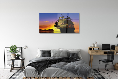 Obraz akrylowy Niebo statek morze