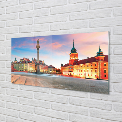 Obraz akrylowy Warszawa Wschód słońca stare miasto