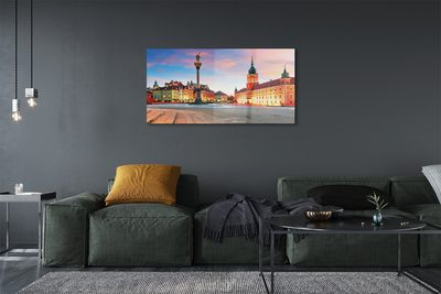 Obraz akrylowy Warszawa Wschód słońca stare miasto