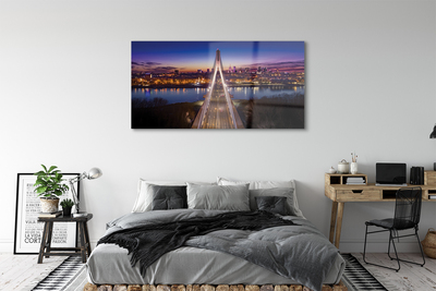 Obraz akrylowy Warszawa Most rzeka panorama