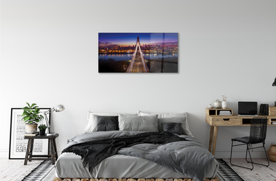 Obraz akrylowy Warszawa Most rzeka panorama