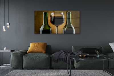 Obraz akrylowy Kieliszek 2 butelki wina