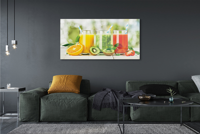 Obraz akrylowy Koktajle truskawka kiwi