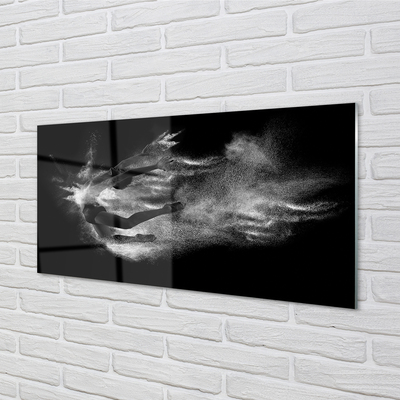 Obraz akrylowy Kobieta balet dym szare tło