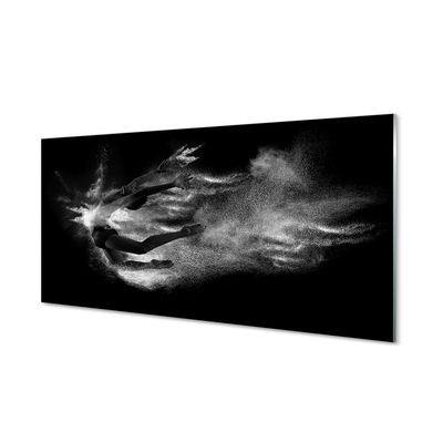 Obraz akrylowy Kobieta balet dym szare tło