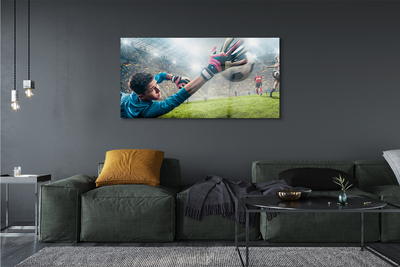 Obraz akrylowy Człowiek obrona piłka