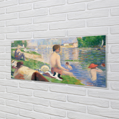 Obraz akrylowy Studium końcowe dla kąpiących się w Asnieres - Georges Seurat
