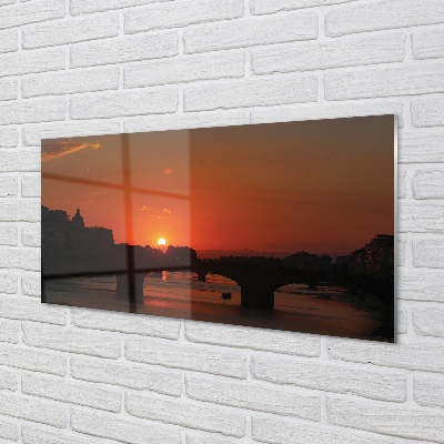Obraz akrylowy Włochy Rzeka zachód słońca