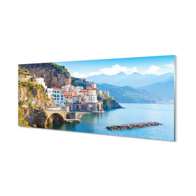 Obraz akrylowy Włochy Morze wybrzeże budynki