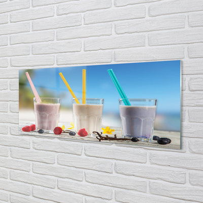 Obraz akrylowy Koktajl szklani kolorowe słomki