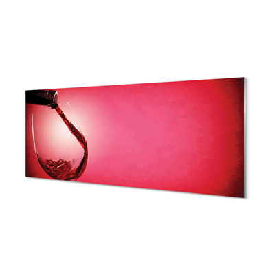 Obraz akrylowy Czerwone tło kieliszek na lewo