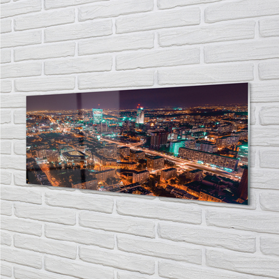 Obraz akrylowy Warszawa Miasto noc panorama