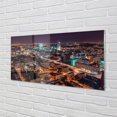 Obraz akrylowy Warszawa Miasto noc panorama