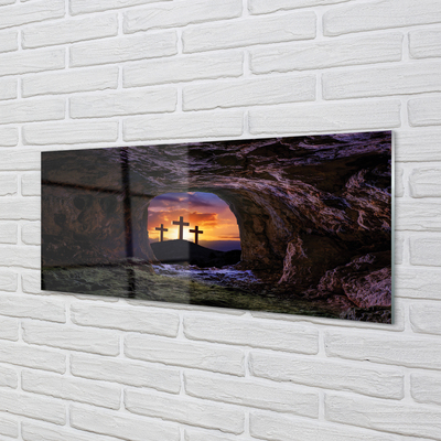Obraz akrylowy Krzyże zachód słońca
