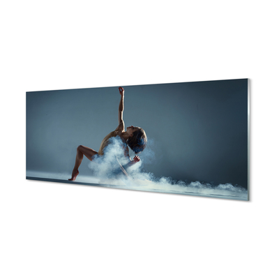 Obraz akrylowy Kobieta taniec dym