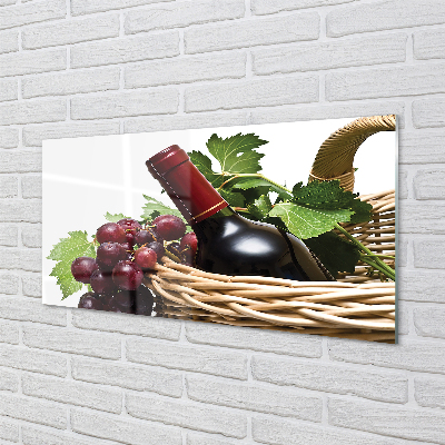 Obraz akrylowy Kosz winogrona wino