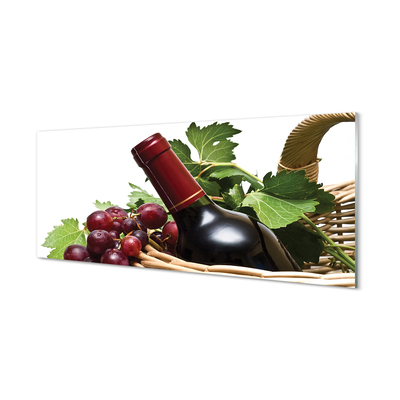 Obraz akrylowy Kosz winogrona wino