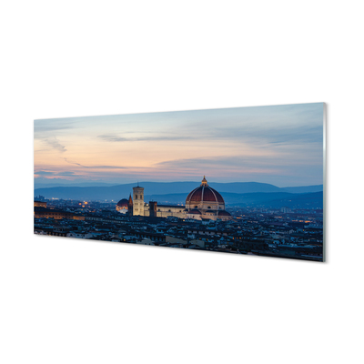 Obraz akrylowy Włochy Katedra panorama noc