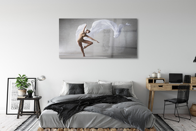 Obraz akrylowy Kobieta taniec biały materiał
