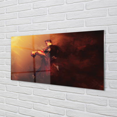 Obraz akrylowy Ludzie taniec deszcz dym