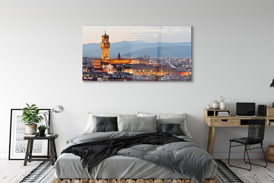 Obraz akrylowy Włochy Zamek panorama zachód słońca
