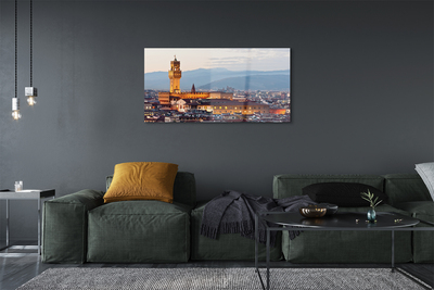 Obraz akrylowy Włochy Zamek panorama zachód słońca