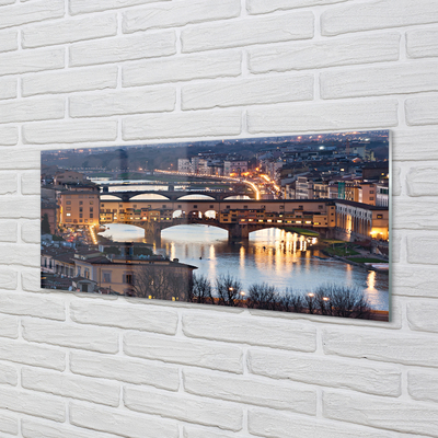 Obraz akrylowy Włochy Mosty noc rzeka