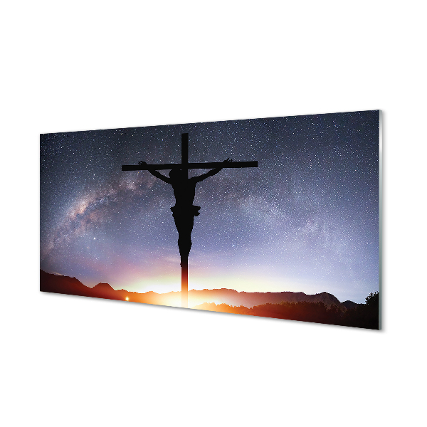 Obraz akrylowy Ukrzyżowany Jezus niebo
