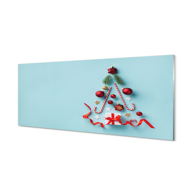 Obraz akrylowy Prezent bombki słodycze dekoracje