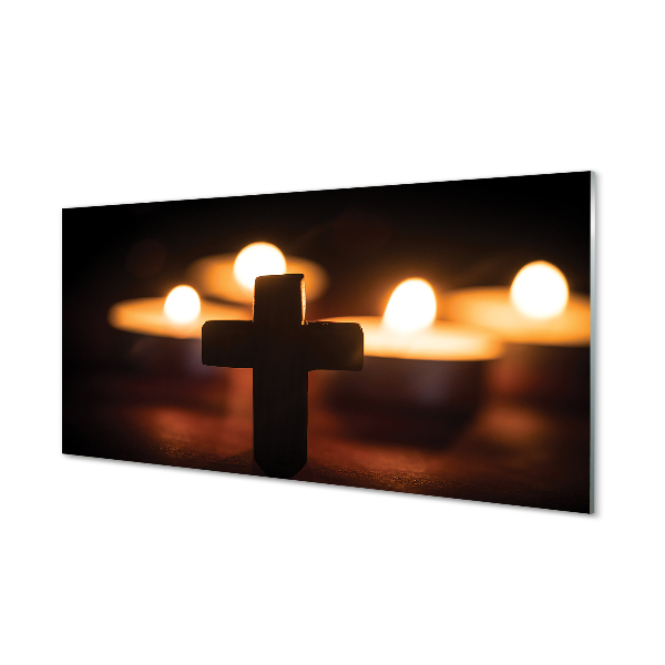 Obraz akrylowy Krzyż świeczki