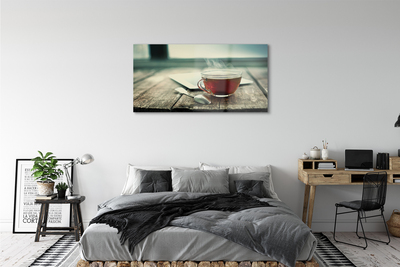 Obraz akrylowy Ciepła herbata łyżeczka