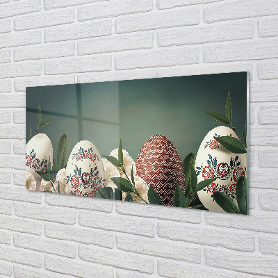 Obraz akrylowy Liście jajka kwiaty