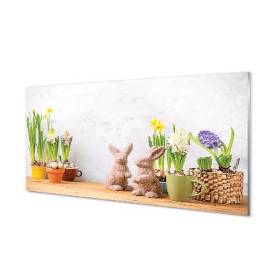 Obraz akrylowy Kwiaty króliki