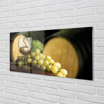 Obraz akrylowy Kieliszek beczki winogrono