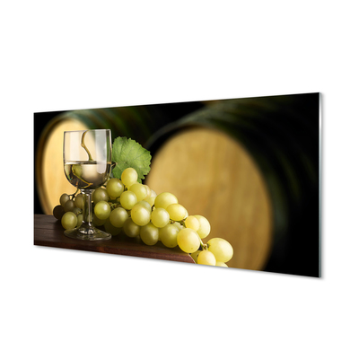Obraz akrylowy Kieliszek beczki winogrono
