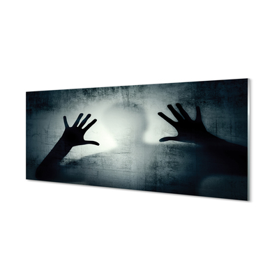Obraz akrylowy Cień ręce i głowa postaci