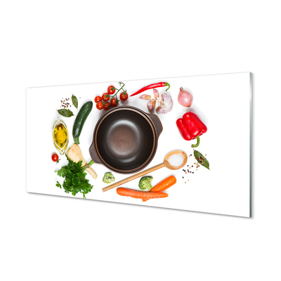 Obraz akrylowy Łyżka pomidorki pietruszka