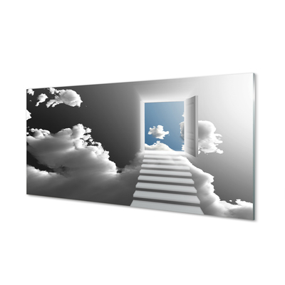 Obraz akrylowy Niebo schody drzwi