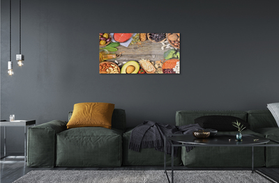 Obraz akrylowy Fasola brokuł awokado orzechy