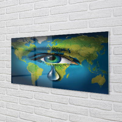 Obraz akrylowy Mapa oko łza