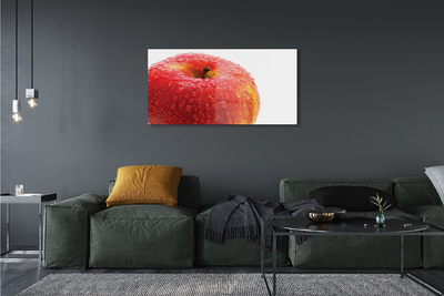 Obraz akrylowy Kropelki wody na jabłku