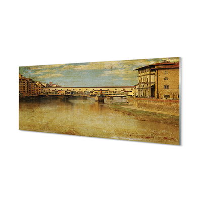 Obraz akrylowy Włochy Mosty rzeka budynki