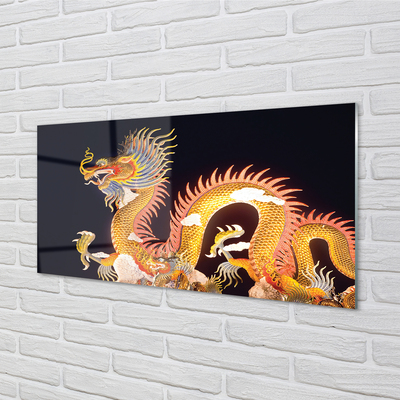 Obraz akrylowy Złoty smok japoński