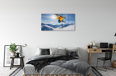 Obraz akrylowy Człowiek deska góry