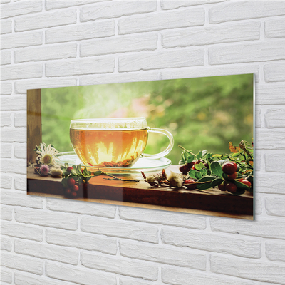 Obraz akrylowy Gorąca herbata zioła