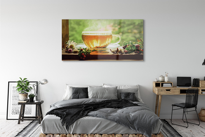 Obraz akrylowy Gorąca herbata zioła