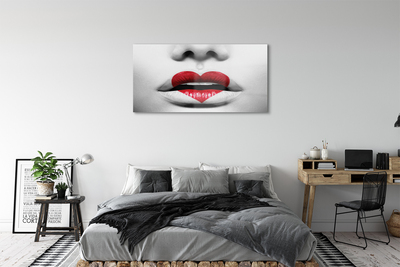 Obraz akrylowy Usta serce kobieta