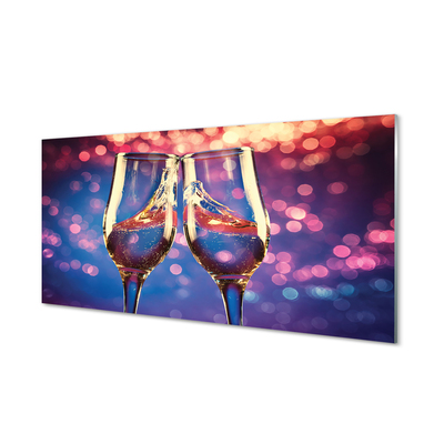 Obraz akrylowy Kieliszki kolorowe tło szampan