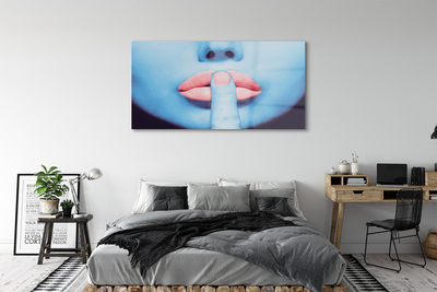 Obraz akrylowy Kobieta neonowe usta
