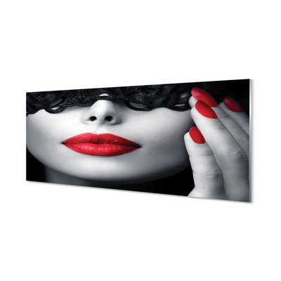 Obraz akrylowy Czerwone usta kobieta